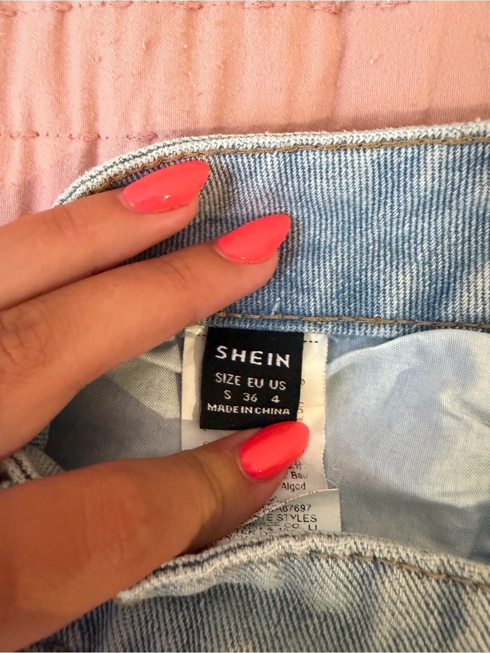SHEIN Jean Light Blue High-Waist Denim Mini Skirt - Picture 4 of 6